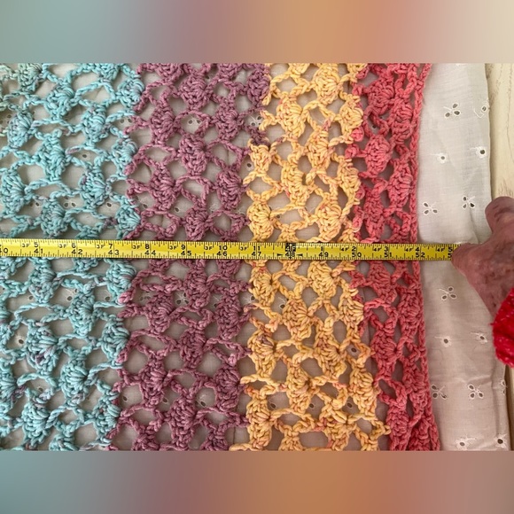 Crocheted Spring Scarf -Handmade - Picture 3 of 5